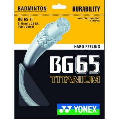 Badmintonový výplet Yonex BG 65 Ti, 0,70mm, 200m